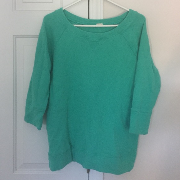 Sea foam J Crew sweatshirt