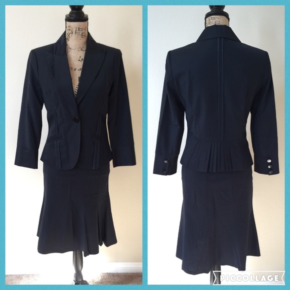 Pre💙'd "BEBE" Teal/Blue Pinstripes Business Suit