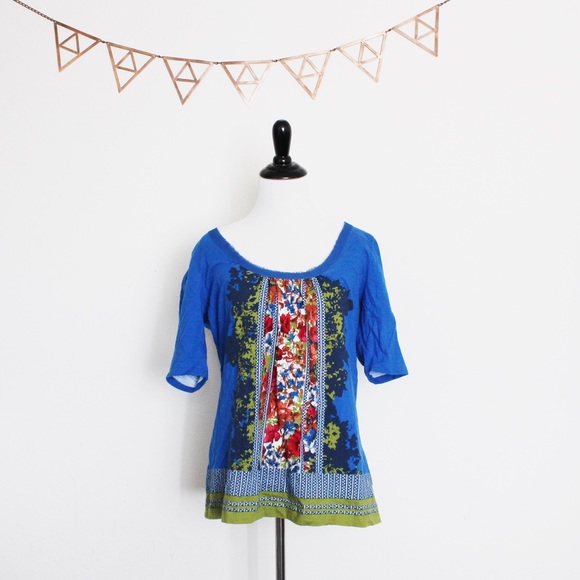 {Anthropologie} | Brilliant Bowknot Floral Top