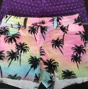 3 pairs Justice and old navy Girls sz 14/16 shorts