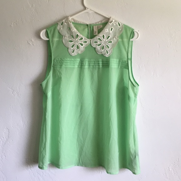 Mint green blouse
