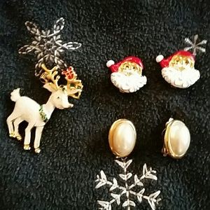Christmas collection, clip earring sets included