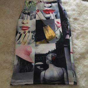 Size small printed skirt