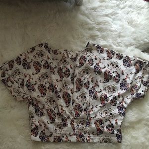 Willow and clay silk size m flower printed top