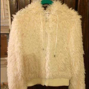 White Faux Fur jacket