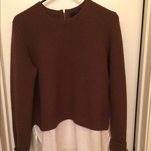 Jcrew lambswool shirttail sweater