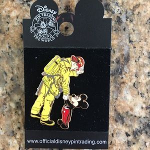 Disney Pin Trading- Mickey and firefighter