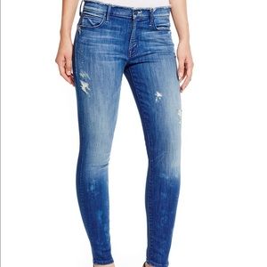 Mother Jeans "Double Fray Charmer Blue distressed"