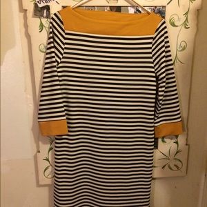 Isaac Mizrahi black & white striped dress