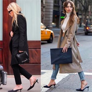 Wardrobe Must Have! Low Heel Pointed Toe Mules