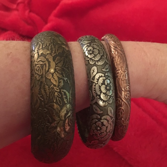 Mixed metals bangles- on point with current trends