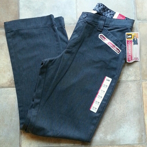 Lee Pants - NWT Lee Charcoal Gray Dress Pants