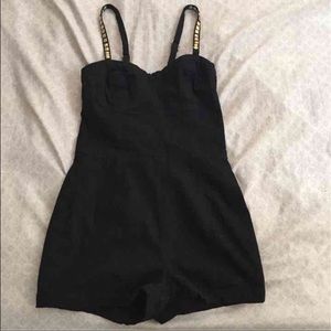 Black romper/ overalls