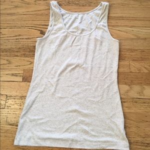 Heather oatmeal cotton tank