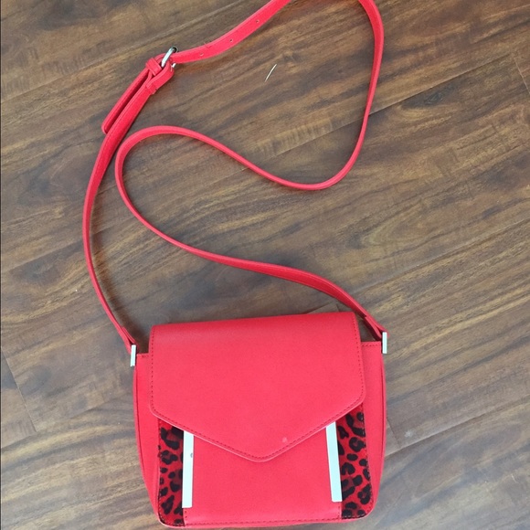 Cute red with black and silver detail Zara purse