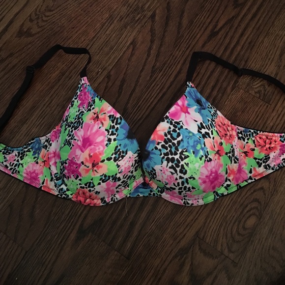 Floral Victoria Secret's PINK bra