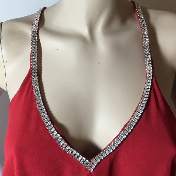 Spaghetti strap dress accent Austrian crystals - Picture 3 of 4