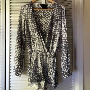 Blue life romper, used medium