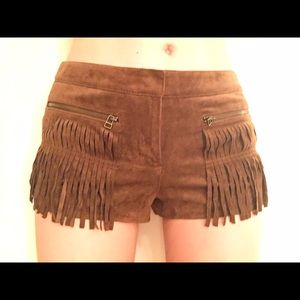 Bcbg maxazria faux suede shorts