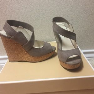 Taupe wedges. Sz 7. Audrey Brooke