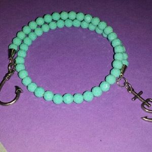 Beautiful Beaded Wrap Anchor and hook Bracelet