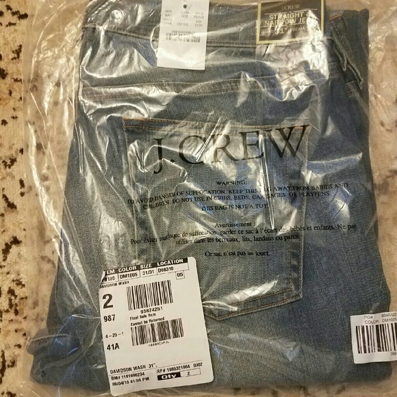 J Crew Factory new straight & narrow jeans