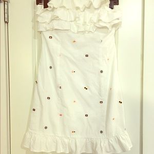 Lilly Pulitzer strapless white nautical dress 4