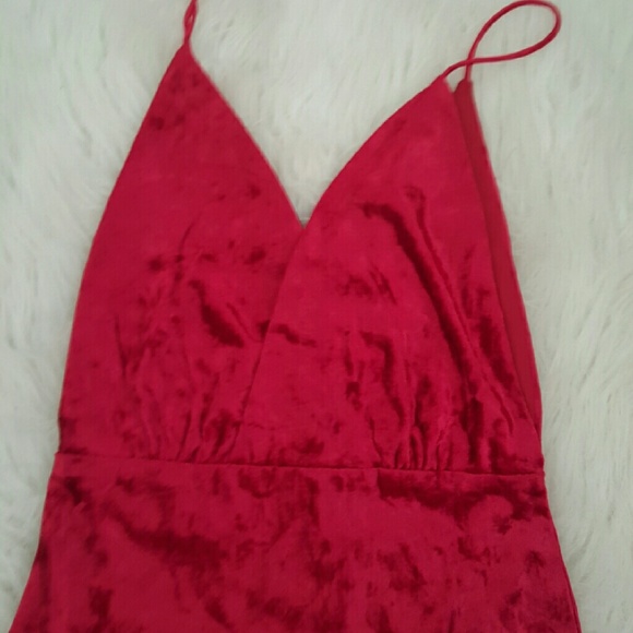 New* Sexy Red Velvet Dress(Lowest) - Picture 3 of 4