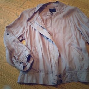 Tan light mid length jacket