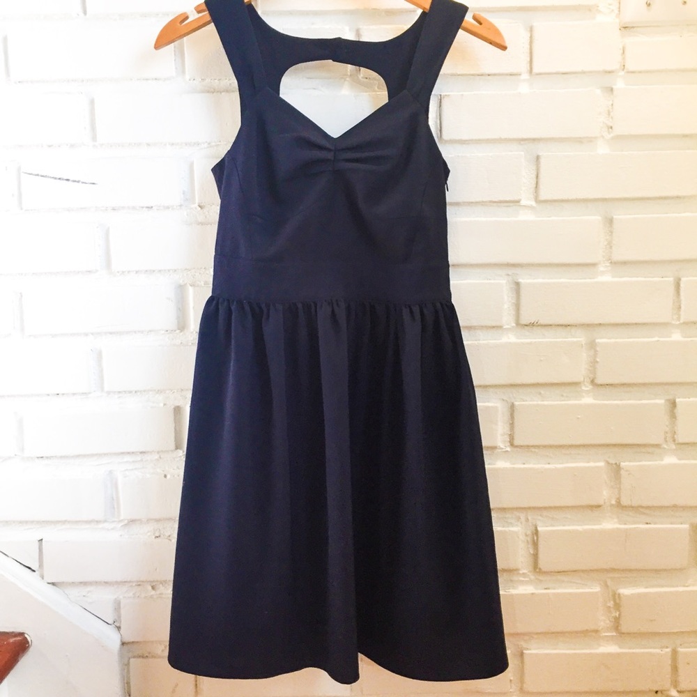 HOST PICK Modcloth Criss-cross Navy Dress