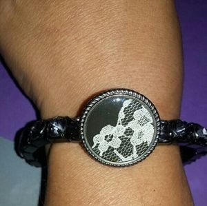 Lace and Sparkle Bracelet