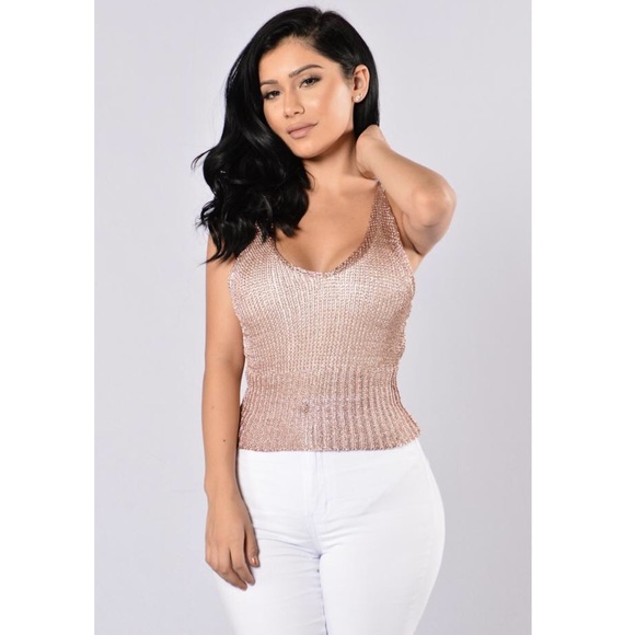 Sexy rose gold top