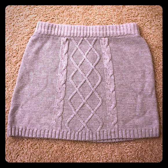 Cherokee Grey Knit Mini Skirt