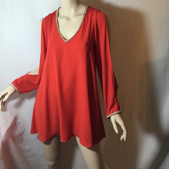 V neck A line dress - Picture 2 of 4