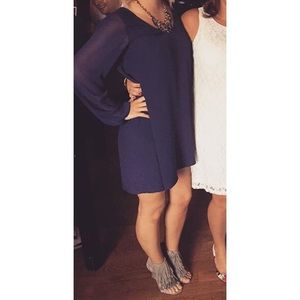 Express Long Sleeve Shift Dress