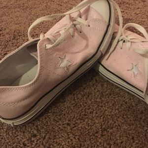 Pink converse one star shoes