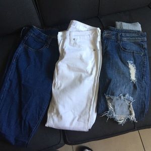 3 pairs of jeans