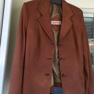 Brown leather jacket