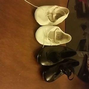 Girls tap and ballet slippers size 9