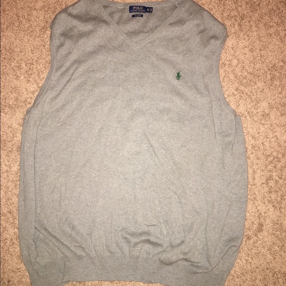 Ralph Lauren Polo Men's 3X Tall Gray Sweater-vest
