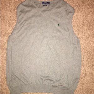 Ralph Lauren Polo Men's 3X Tall Gray Sweater-vest