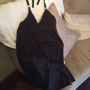 Brown tie sun dress