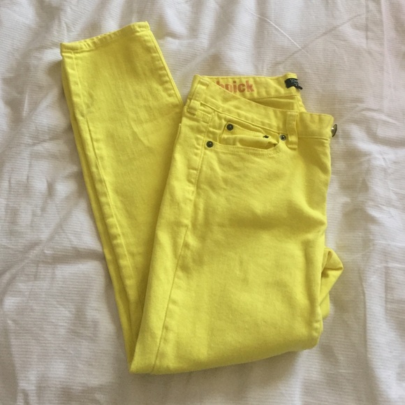 J crew toothpick colored denim