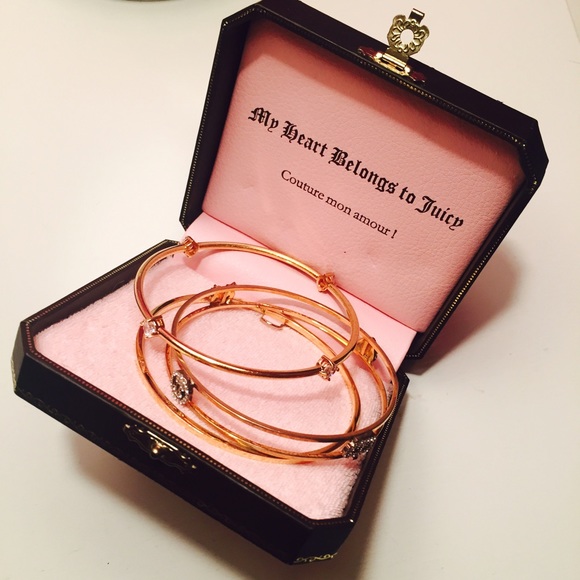 Set of 3 Gold Juicy Couture Bangles