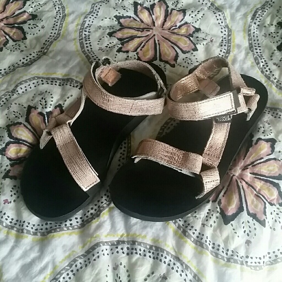 Rose Gold Teva Sandals
