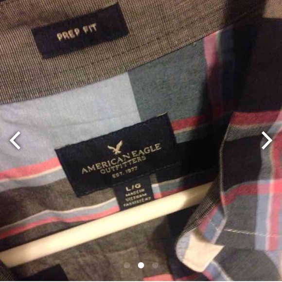 Men's American Eagle Long-Sleeve Button Up - Picture 2 of 3