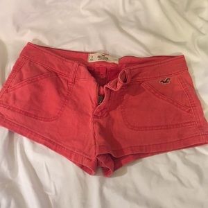 Coral hollister shorts