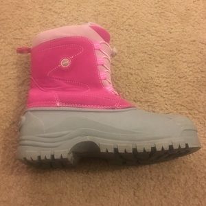Pink and Grey Khombu Snow Boots
