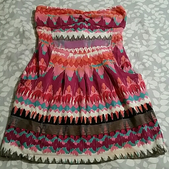 BILLABONG tribal strapless shirt with pockets