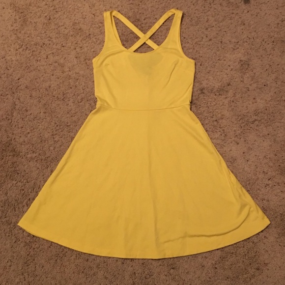Yellow H&M skater dress